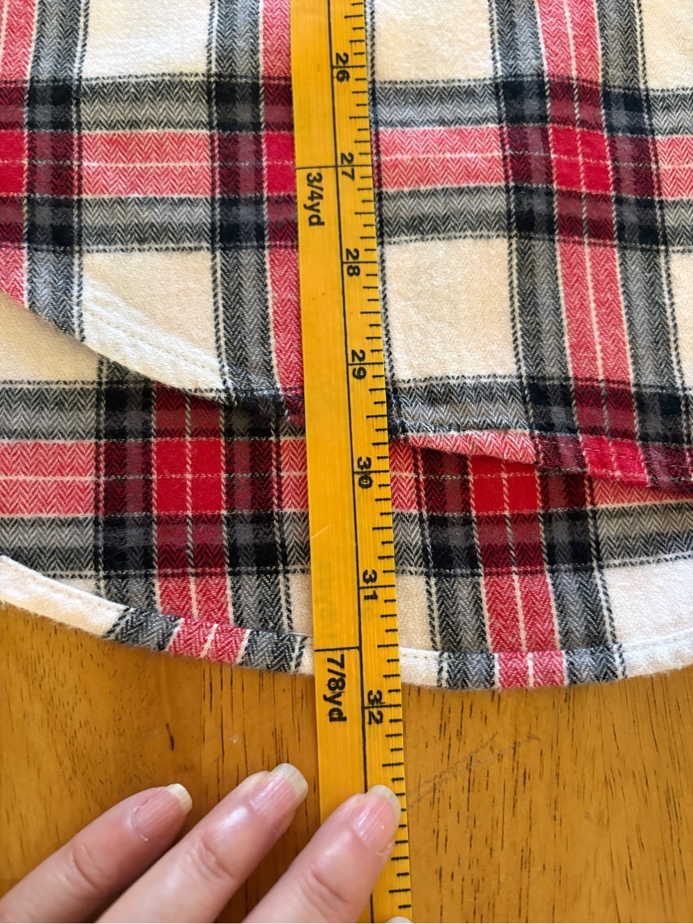 LOFT Red, White and Black Plaid Button-Down Shirt - Picture 10 of 10